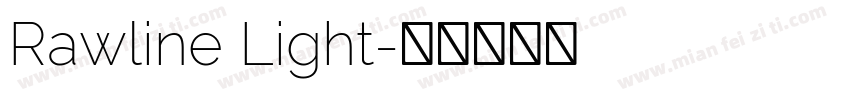 Rawline Light字体转换